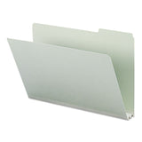 Smead™ Expanding Recycled Heavy Pressboard Folders, 1/3-Cut Tabs: Assorted, Legal Size, 2" Expansion, Gray-Green, 25/Box (SMD18234) Each