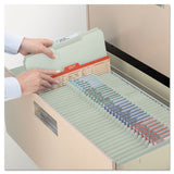 Smead™ Expanding Recycled Heavy Pressboard Folders, 1/3-Cut Tabs: Assorted, Legal Size, 2" Expansion, Gray-Green, 25/Box (SMD18234) Each