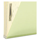 Smead™ Pressboard Mortgage Folders, 1" Expansion, 8 Dividers, 1 Fastener, Legal Size, Green Exterior, 10/Box (SMD78208) Box of 10