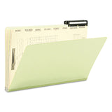 Smead™ Pressboard Mortgage Folders, 1" Expansion, 8 Dividers, 1 Fastener, Legal Size, Green Exterior, 10/Box (SMD78208) Box of 10