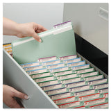 Smead™ Expanding Recycled Heavy Pressboard Folders, 1/3-Cut Tabs: Assorted, Legal Size, 2" Expansion, Gray-Green, 25/Box (SMD18234) Each