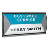 People Pointer™ People Pointer Wall/Door Sign, Aluminum Base, 8.75 x 4, Black/Silver (AVT75390) Each