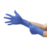Micro-Touch® Nitrile Exam Glove X-Large NonSterile Nitrile Standard Cuff Length Textured Fingertips Blue Chemo Tested (703153_CS) 10/CS