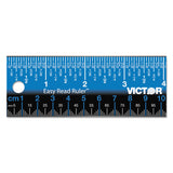 Victor® Easy Read Stainless Steel Ruler, Standard/Metric, 12".5 Long, Blue (VCTEZ12SBL) Each
