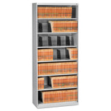 Tennsco Fixed Shelf Open-Format Lateral File for End-Tab Folders, 7 Legal/Letter File Shelves, Light Gray, 36" x 16.5" x 87" (TNNFS370LGY) Each