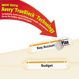 Avery® Permanent TrueBlock File Folder Labels with Sure Feed Technology, 0.66 x 3.44, White, 30/Sheet, 25 Sheets/Pack (AVE5166) Pack of 750