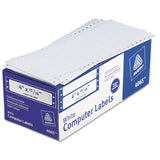 Avery® Dot Matrix Printer Mailing Labels, Pin-Fed Printers, 0.94 x 4, White, 5,000/Box (AVE4065) Box of 5000