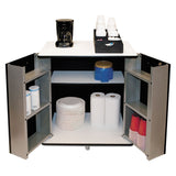 Vertiflex® Refreshment Stand, Engineered Wood, 9 Shelves, 29.5" x 21" x 33", White/Black (VRT35157) Each