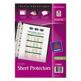 Avery® Top Load Sheet Protector, Heavyweight, 8.5 x 5.5, Clear, 25/Pack (AVE77004) Pack of 25