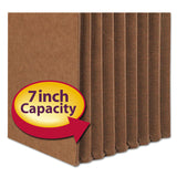 Smead™ Redrope TUFF Pocket Drop-Front File Pockets with Fully Lined Gussets, 7" Expansion, Letter Size, Redrope, 5/Box (SMD73395) Pack of 5