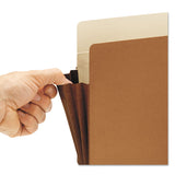 Smead™ Redrope TUFF Pocket Drop-Front File Pockets with Fully Lined Gussets, 7" Expansion, Letter Size, Redrope, 5/Box (SMD73395) Pack of 5