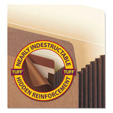 Smead™ Redrope TUFF Pocket Drop-Front File Pockets with Fully Lined Gussets, 7" Expansion, Legal Size, Redrope, 5/Box (SMD74395) Pack of 5