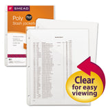 Smead™ Organized Up Poly Slash Jackets, 2-Sections, Letter Size, Clear, 5/Pack (SMD89506) Pack of 5