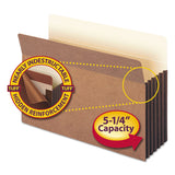 Smead™ Redrope TUFF Pocket Drop-Front File Pockets with Fully Lined Gussets, 5.25" Expansion, Legal Size, Redrope, 10/Box (SMD74390) Pack of 10