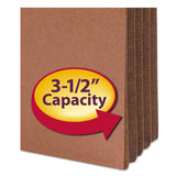 Smead™ Redrope Drop-Front File Pockets with Fully Lined Gussets, 3.5" Expansion, Letter Size, Redrope, 10/Box (SMD73264) Pack of 10