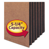 Smead™ Redrope Drop-Front File Pockets with Fully Lined Gussets, 5.25" Expansion, Letter Size, Redrope, 10/Box (SMD73274) Pack of 10