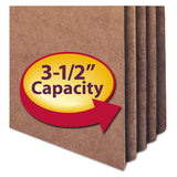 Smead™ Recycled Top Tab File Pockets, 3.5" Expansion, Letter Size, Redrope, 25/Box (SMD73205) Box of 25