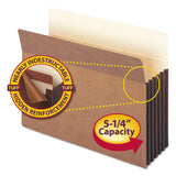 Smead™ Redrope TUFF Pocket Drop-Front File Pockets with Fully Lined Gussets, 5.25" Expansion, Letter Size, Redrope, 10/Box (SMD73390) Pack of 10