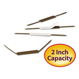 Smead™ Standard Self-Adhesive Two-Prong Fastener Base and Compressor Sets, 2" Capacity, 2.75" Center to Center, Brown, 100/Box (SMD68220) Box of 100