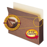 Smead™ Redrope TUFF Pocket Drop-Front File Pockets with Fully Lined Gussets, 3.5" Expansion, Letter Size, Redrope, 10/Box (SMD73380) Pack of 10