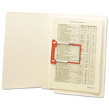 Smead™ U-Clip Bonded Fasteners, 2" Capacity, 2.75" Center to Center, Red/White, 100/Box (SMD68260) Box of 100