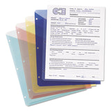 Smead™ Organized Up Poly Slash Jackets, 2-Sections, Letter Size, Clear, 5/Pack (SMD89506) Pack of 5