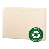 Smead™ 100% Recycled Top Tab File Jackets, Straight Tab, Legal Size, Manila, 50/Box (SMD75607) Pack of 50