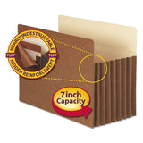 Smead™ Redrope TUFF Pocket Drop-Front File Pockets with Fully Lined Gussets, 7" Expansion, Legal Size, Redrope, 5/Box (SMD74395) Pack of 5