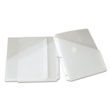 Smead™ Organized Up Poly Slash Jackets, 2-Sections, Letter Size, Clear, 5/Pack (SMD89506) Pack of 5