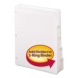 Smead™ Three-Ring Binder Index Divider, 5-Tab, 11 x 8.5, White, 20 Sets (SMD89415) Box of 20