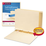 Smead™ Self-Adhesive Folder Dividers for Top/End Tab Folders, Prepunched for Fasteners, 1 Fastener, Letter Size, Manila, 100/Box (SMD68021) Box of 25