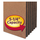 Smead™ Recycled Top Tab File Pockets, 5.25" Expansion, Letter Size, Redrope, 10/Box (SMD73206) Box of 10