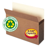Smead™ Recycled Top Tab File Pockets, 5.25" Expansion, Letter Size, Redrope, 10/Box (SMD73206) Box of 10