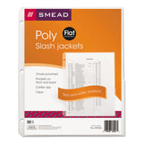 Smead™ Organized Up Poly Slash Jackets, 2-Sections, Letter Size, Clear, 5/Pack (SMD89506) Pack of 5