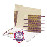 Smead™ SafeSHIELD Two-Prong Fastener Base and Compressor Sets, 2" Capacity, 2.75" Center to Center, Purple, 50/Box (SMD68216) Box of 50