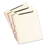 Smead™ Self-Adhesive Folder Dividers with Twin-Prong Fasteners for Top/End Tab Folders, 1 Fastener, Letter Size, Manila, 25/Pack (SMD68025) Pack of 25
