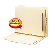 Smead™ Self-Adhesive Folder Dividers with Twin-Prong Fasteners for Top/End Tab Folders, 1 Fastener, Letter Size, Manila, 25/Pack (SMD68025) Pack of 25