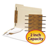 Smead™ Reinforced Self-Adhesive Two-Prong Fastener Base and Compressor Sets, 2" Capacity, 2.75" Center to Center, Brown, 100/Box (SMD68215) Box of 100