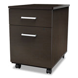 Linea Italia® Trento Line Mobile Pedestal File, Left or Right, 2-Drawers: Box/File, Legal/Letter, Mocha, 16.5" x 19.75" x 23.63" (LITTR752MOC) Each