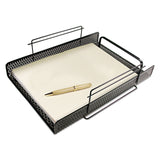 Artistic® Urban Collection Punched Metal Letter Tray, 1 Section, Letter Size Files, 10" x 13.75" x 3.5", Black (AOPART20002) Each