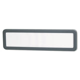 Universal® Recycled Cubicle Nameplate with Rounded Corners, 9 x 2.5, Charcoal (UNV08223) Each