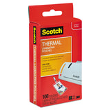 Scotch™ Laminating Pouches, 5 mil, 2.25" x 4.25", Gloss Clear, 100/Pack (MMMTP5852100) Pack of 100