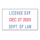 Trodat® Printy Do It Yourself Self-Inking Message Dater,1.63 x 1, Blue/Red (USS5916) Each