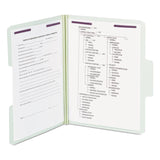 Smead™ SuperTab Pressboard Fastener Folders with Two SafeSHIELD Fasteners, 2" Expansion, Letter Size, Gray-Green, 25/Box (SMD14981) Box of 25