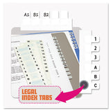 Redi-Tag® Legal Index Tabs, Preprinted Alpha: A to Z, 1/12-Cut, White, 0.44" Wide, 104/Pack (RTG31005) Box of 104