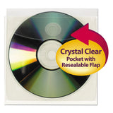 Smead™ Self-Adhesive CD/Diskette Pockets, Clear, 10/Pack (SMD68144) Pack of 10