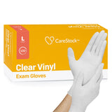 CareStock™ Exam Glove Large NonSterile Vinyl Standard Cuff Length Smooth Clear Not Rated (1230909_CS) 1000/CS