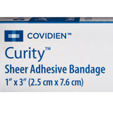 Curity™ Adhesive Strip 1 X 3 Inch Plastic Rectangle Sheer Sterile (915648_CS) 3600/CS