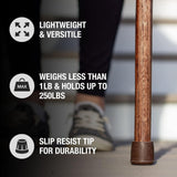 Brazos™ Traveler Walking Stick Wood 55 Inch Height Red Sweet Gum (1237890_EA) 1/EA