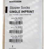McKesson Slipper Socks Unisex Adult X-Large Single Tread Single Patient Use Tan (1038460_CS) 48/CS
